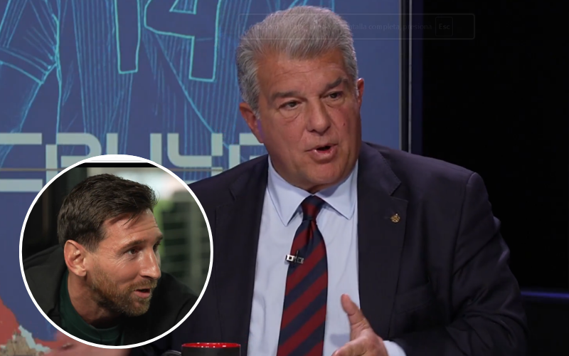 Joan Laporta asegura que Johan Cruyff es el mejor jugador de la historia dejando de lado a Messi. Captura de pantalla: Esport3 y Luzu!