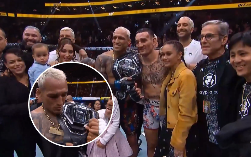 Charles Oliveira vence a Holloway y gana el título de BMF. Captura de pantalla. / X: @ufc