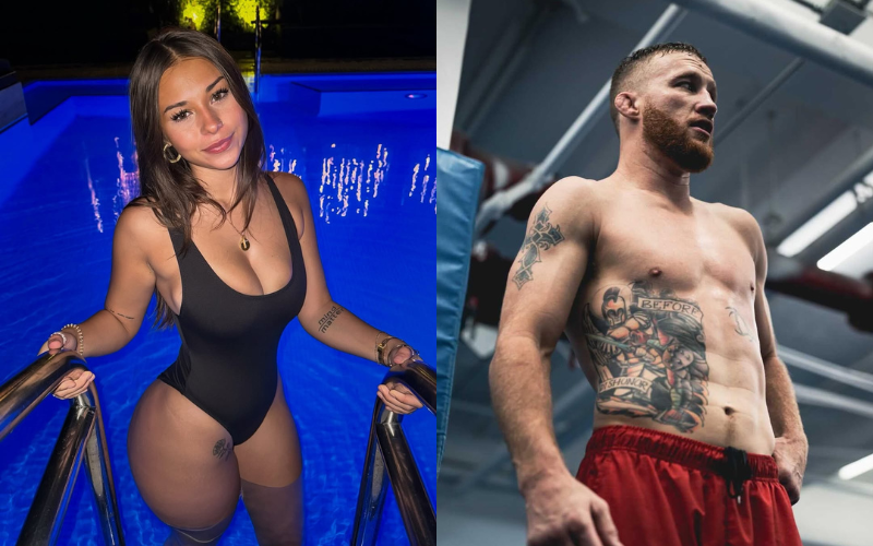 Sophie Rain, creadora de contenido de OnlyFans y Justin Gaethje peleador de UFC. / Instagram: @sophieraiin - @justin_gaethje