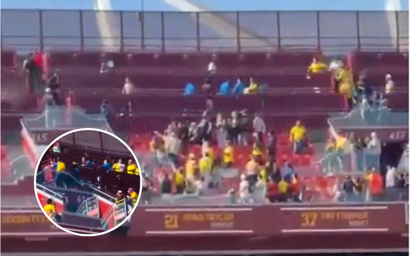 Aficionados de la Selección de Colombia se enfrentan. Captura de pantalla.