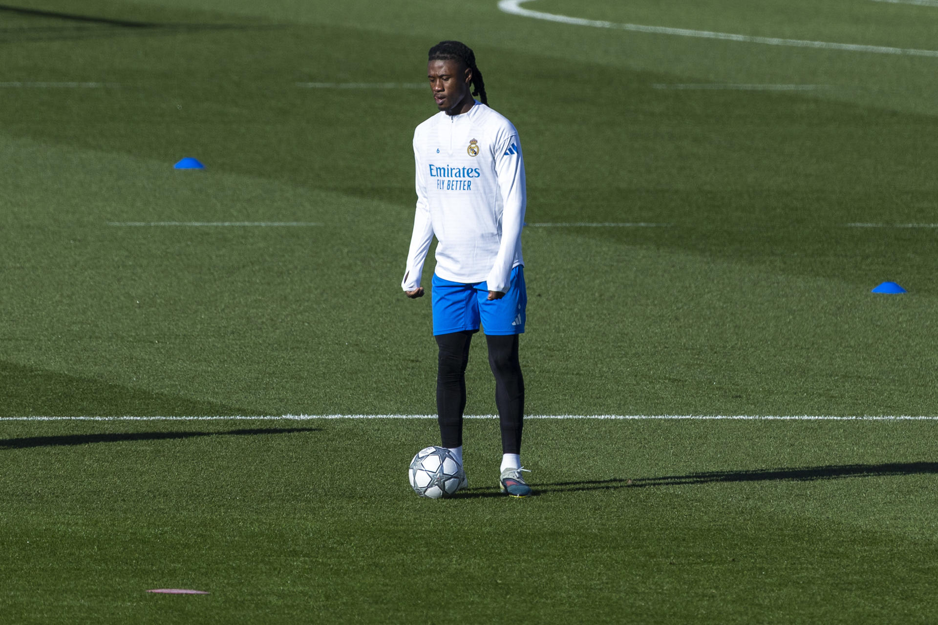 El centrocampista francés del Real Madrid Eduardo Camavinga.EFE/Sergio Pérez