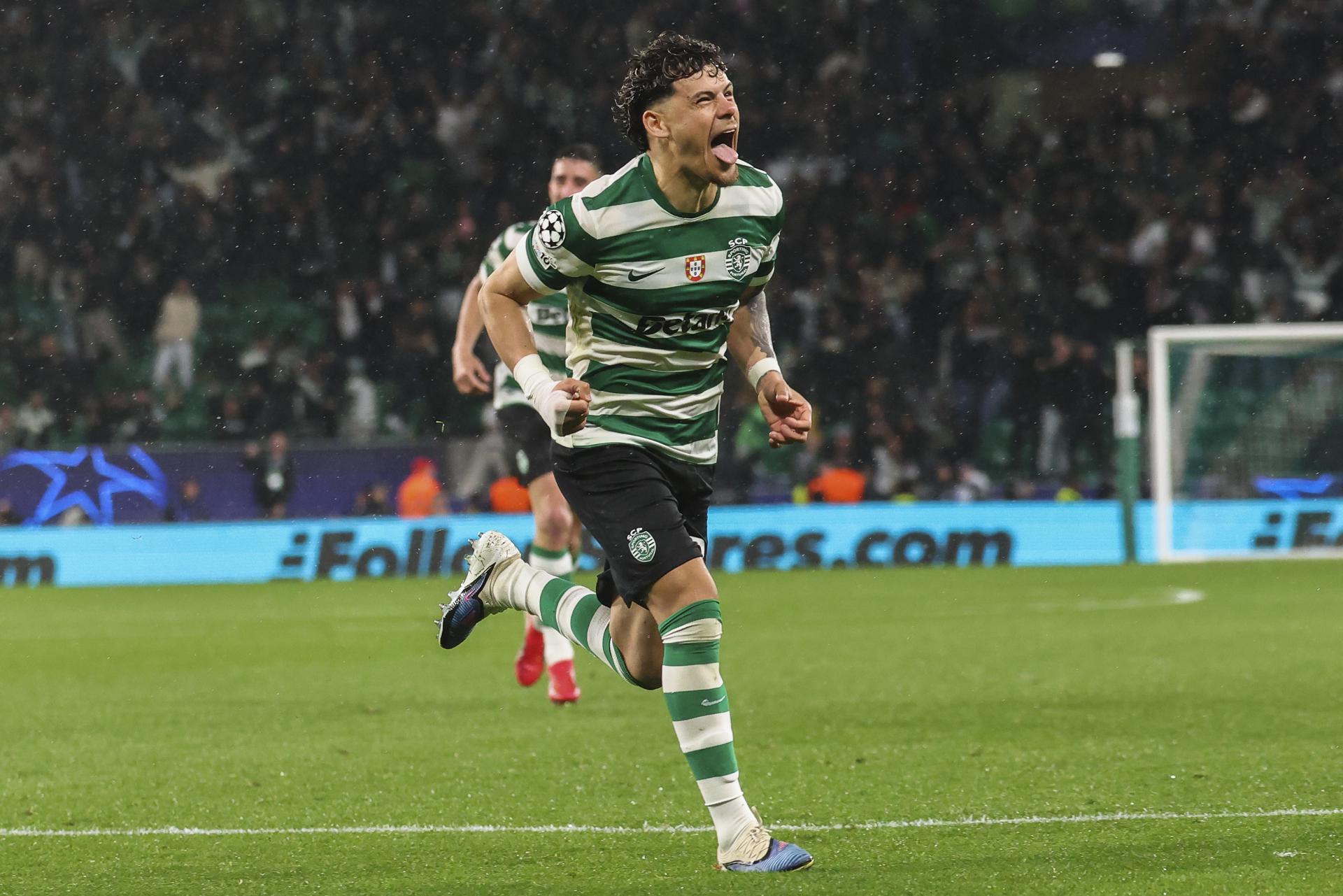 TOP 10 jugadores que pueden disparar su precio en el Mundial 2026 El jugador del Sporting CP Maxi Araujo celebra el 4-0 durante el partido de vuelta de octavos de final de la UEFA Champions League que han jugado Sporting CP y FK Bodo/Glimt, en Lisboa, Portugal. EFE/EPA/ANTONIO COTRIM