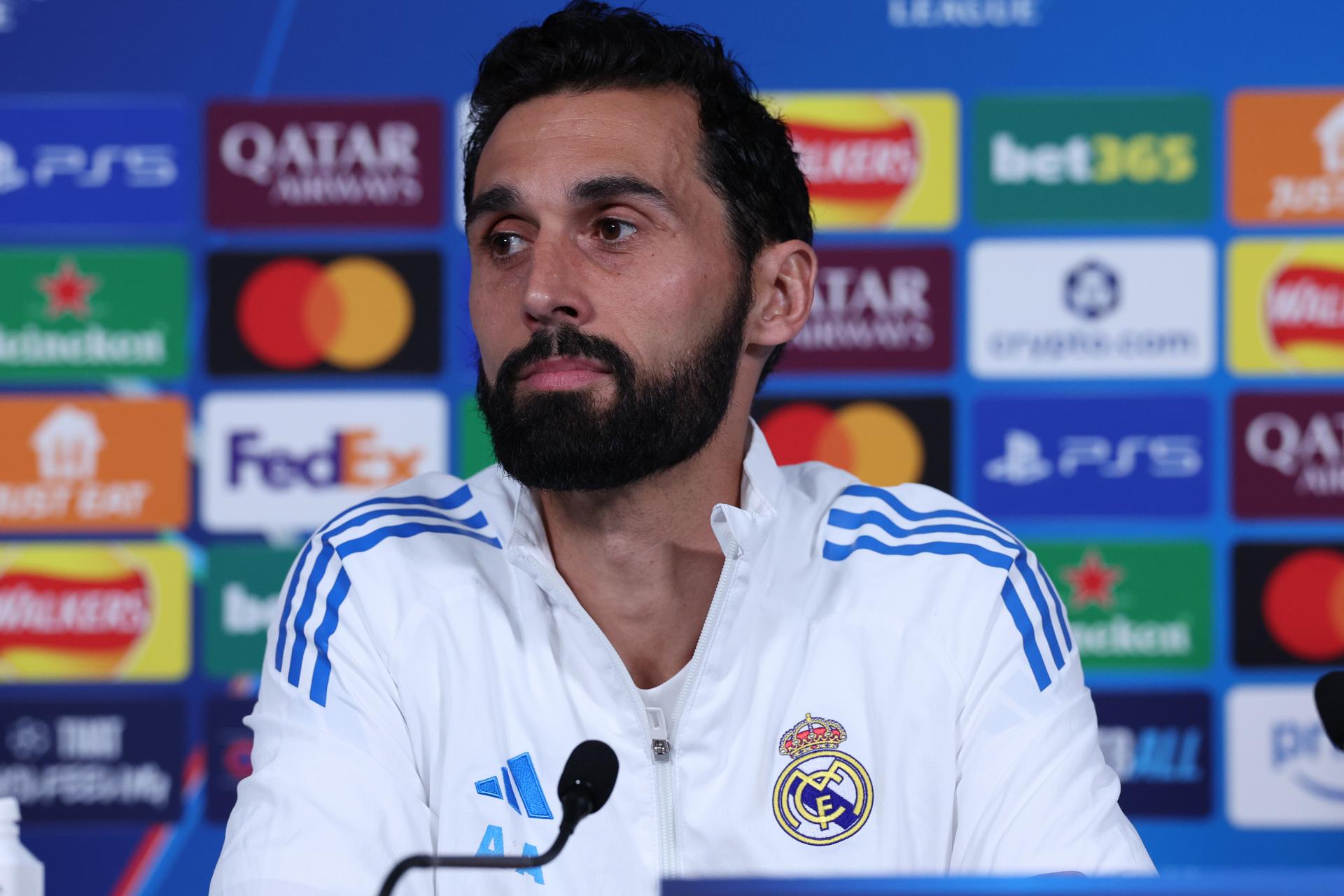 Alvaro Arbeloa, durante la conferencia de prensa en Manchester. EFE/EPA/ADAM VAUGHAN