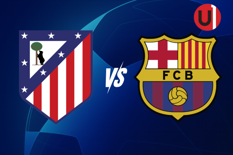 UEFA Champions League: Atlético de Madrid vs. FC Barcelona. 14/04/2025. Unanimo Deportes.