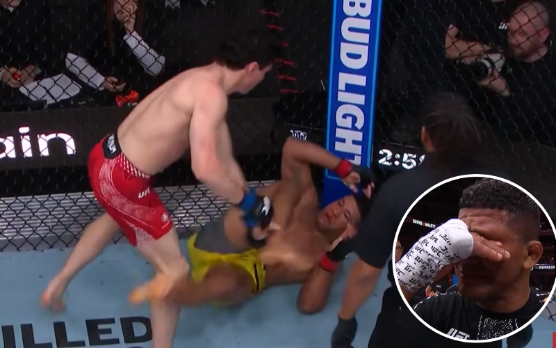 Mike Malott noquea a Gilbert Burns. Captura de pantalla (UFC).