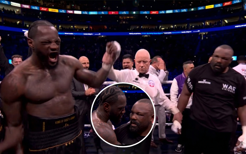 Deontay Wilder derrota a Derek Chisora por decisión dividida. Captura de pantalla (DAZN).