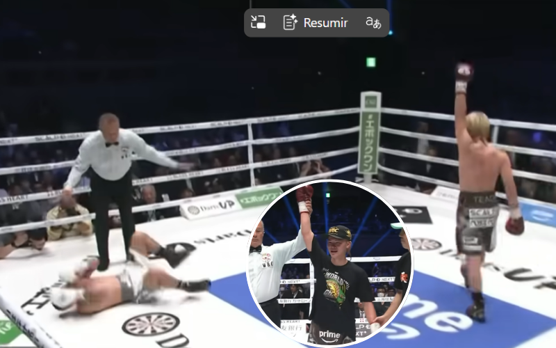 Tenshin Nasukawa derrotó al "Gallo" Estrada. Captura de pantalla (ESPN).