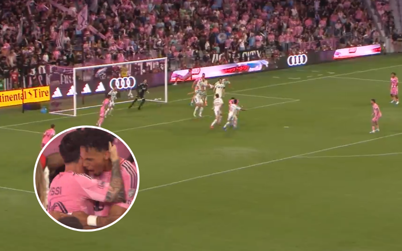 Primer gol de Lionel Messi en el Nu Stadium. Captura de pantalla (X: @InterMiamiCF)