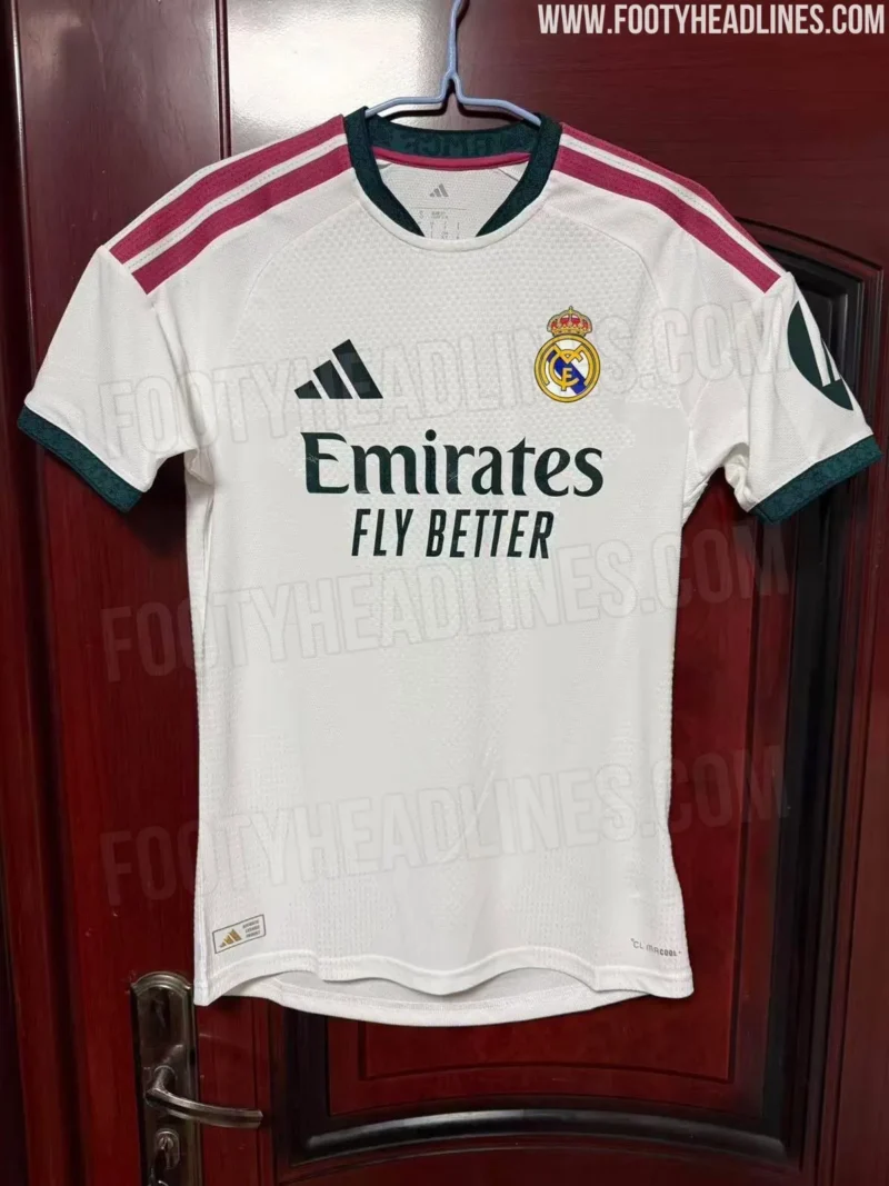 FOTOS Se filtró la camiseta del Real Madrid de la próxima temporada Camiseta filtrada del Real Madrid 2026/27. Foto: FootyHeadlines