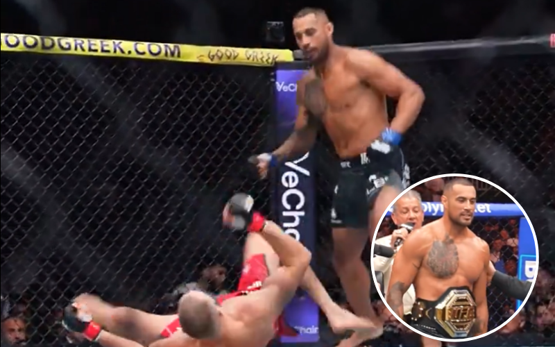 Carlos Ulberg derrota a Jiri Procházka con un impresionante KO. Captura de pantalla (UFC)