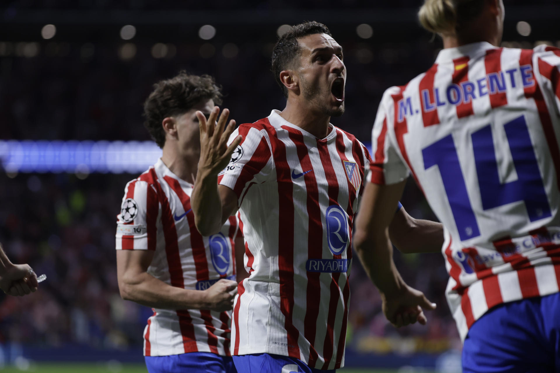 Koke: "Estamos dolidos, pero orgullosos de este equipo" El centrocampista del Atlético de Madrid Koke Resurrección celebra el 1-1 durante el encuentro correspondiente a la ida de las semifinales de la Liga de Campeones que Atlético de Madrid y Arsenal disputaron en el estadio Metropolitano, en Madrid. EFE/Juanjo Martín