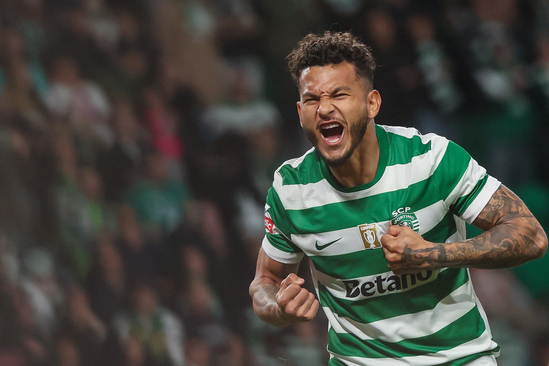 El delantero colombiano del Sporting de Portugal Luis Suárez. EFE/EPA/MANUEL DE ALMEIDA