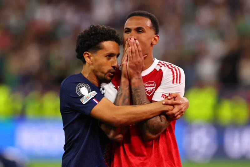 El noble gesto de Marquinhos con Gabriel Magalhães