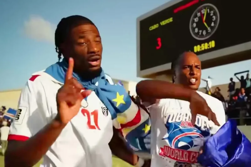 Seleccionados de Cabo Verde celebrando