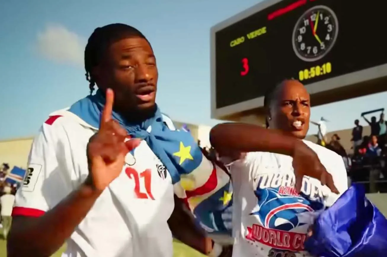 Seleccionados de Cabo Verde celebrando