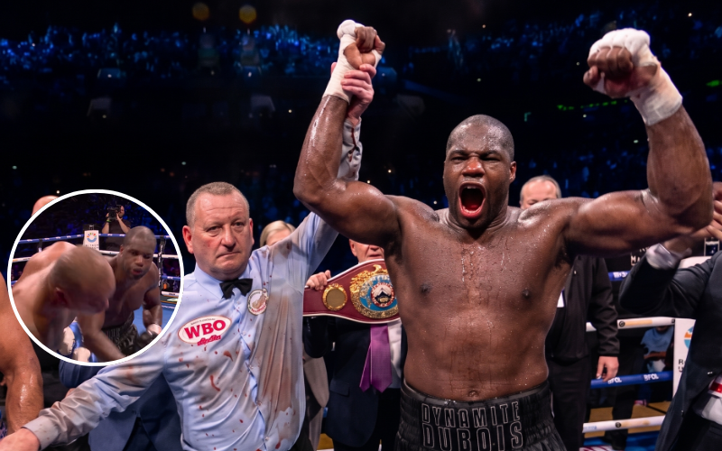 Daniel Dubois vence por TKO a Fabio Wardley. Captura de pantalla (YouTube: DAZN).