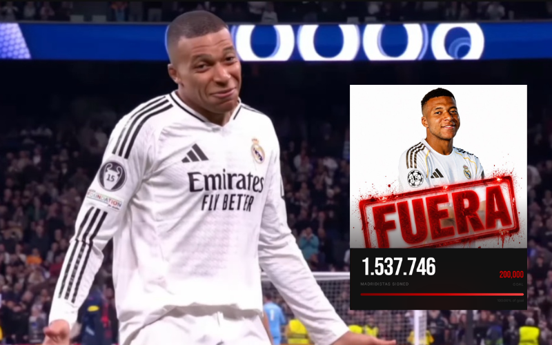 Piden la salida de Kylian Mbappé del Real Madrid recolectando firmas. Captura de pantalla.