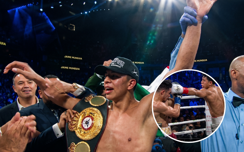 Jaime Munguía se corona campeón mundial de AMB tras derrotar a Armando Resendiz. Captura de pantalla (DAZN).