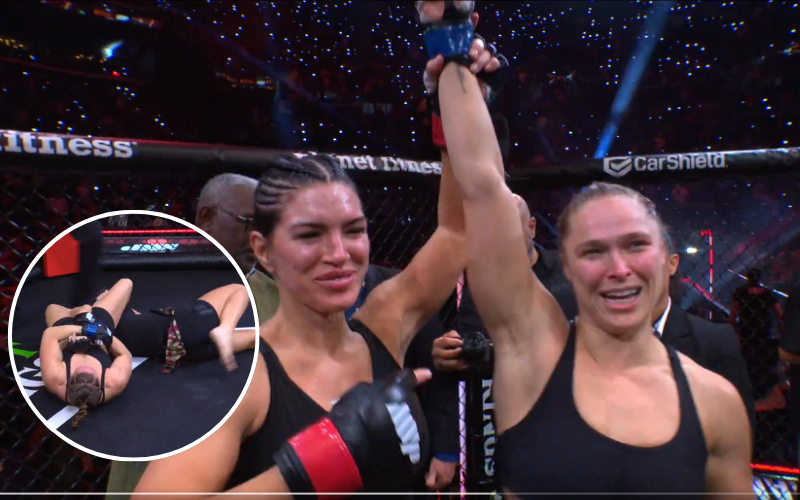 Ronda Rousey venció de forma contundente a Gina Carano. Captura de pantalla (Netflix).