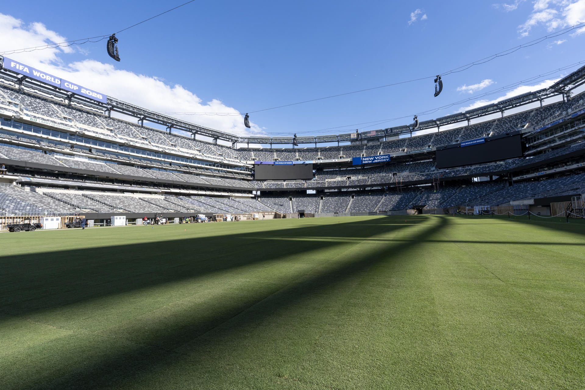 Fotografía la grama del estadio MetLife, uno de los escenarios de la vigésima tercera edición de la Copa Mundial de 2026, situado en Nueva Jersey. EFE/ Angel Colmenares Mundial 2026