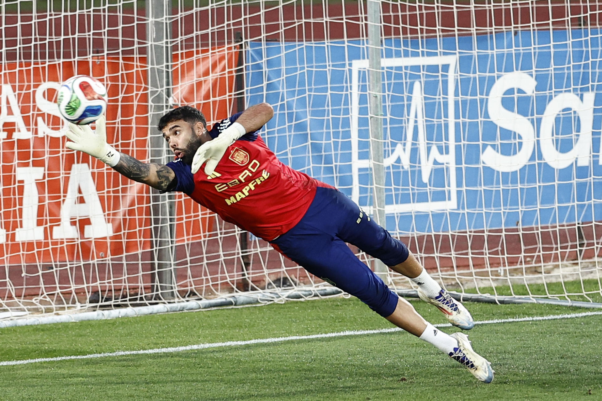 El guardameta de la selección española de fútbol David Raya. EFE/ Rodrigo Jiménez