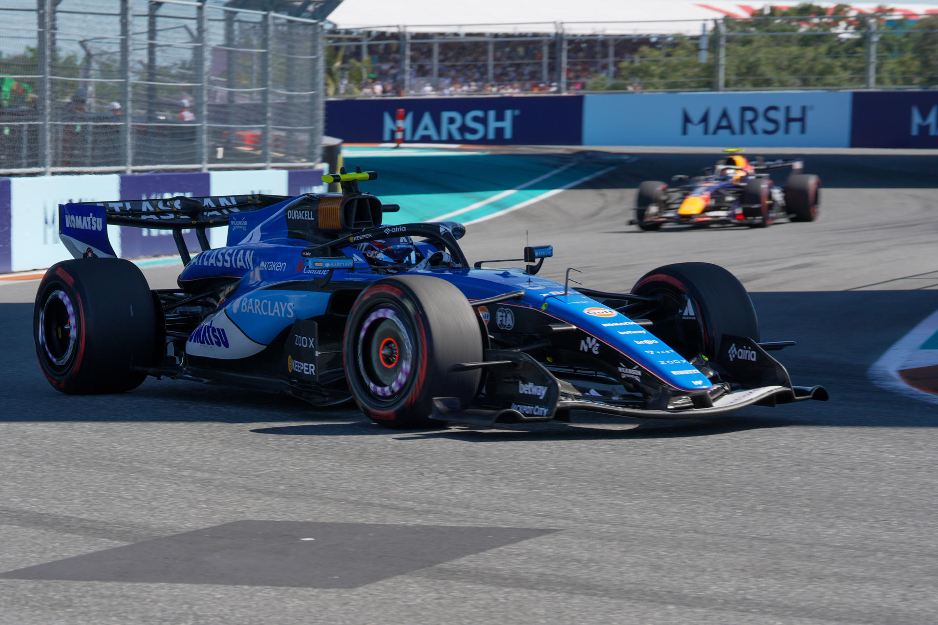 El español Carlos Sainz, de Williams, compite durante la clasificación en el Gran Premio de Fórmula 1 de Miami en el autódromo Internacional de Miami, Florida (EEUU). EFE/Alberto Boal GP de Miami