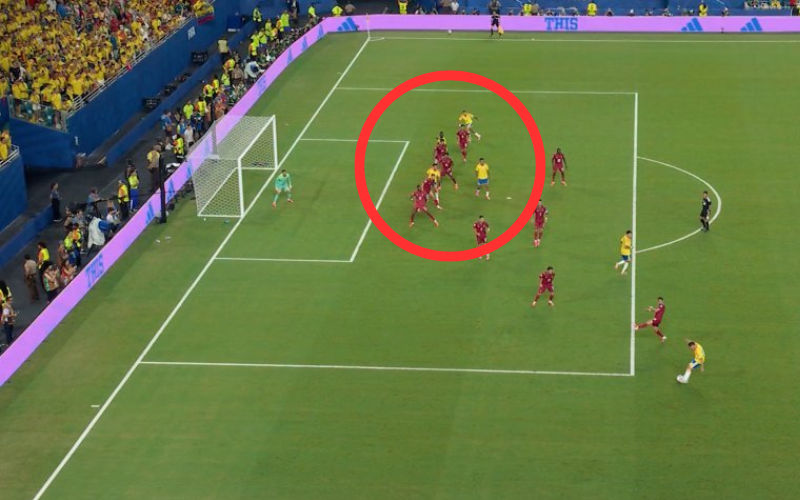 Gol de Colombia anulado por offside. Captura de pantalla.
