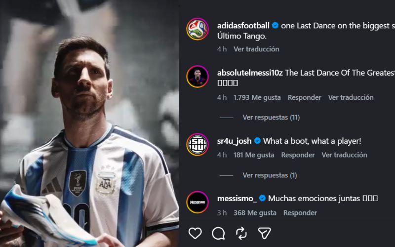 Adidas lanza la línea "El Último Tango" que usará Lionel Messi en el Mundial 2026. Captura de pantalla.