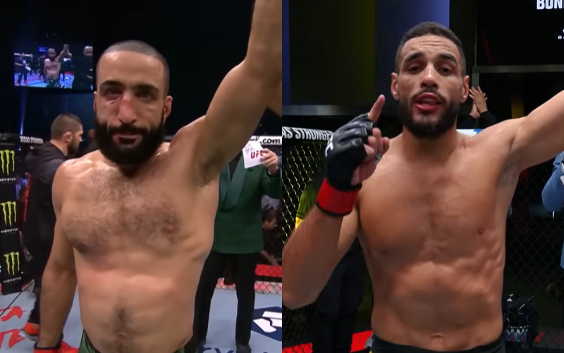 UFC Belal Muhammad vs. Gabriel Bonfim. Captura de pantalla.