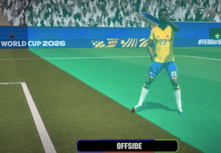 VIDEO ¿Perjudicaron a Colombia? Insólito gol anulado ante Portugal Gol anulado a Colombia por fuera de juego milimétrico. Captura de pantalla.