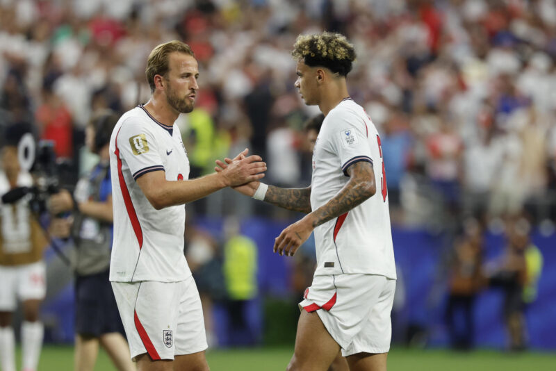 Harry Kane (i) de Inglaterra, el as de la selección de los tres leones para enfrentar a Ghana en el Mundial 2026. EFE/ Mariscal