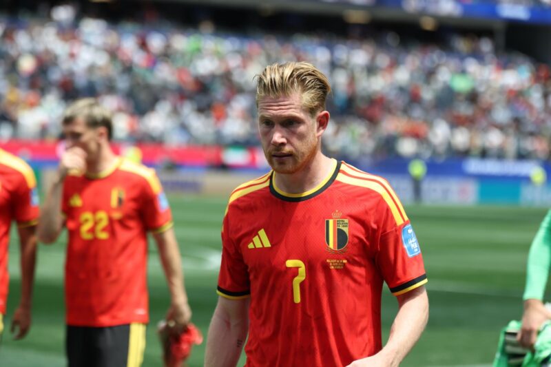Los partidos del Mundial 2026 que se juegan hoy miércoles 1 de julio El juagdor belga Kevin De Bruyne ante Irán, en Los Ángeles, USA. EFE/EPA/CHRISTOPHER TORRES