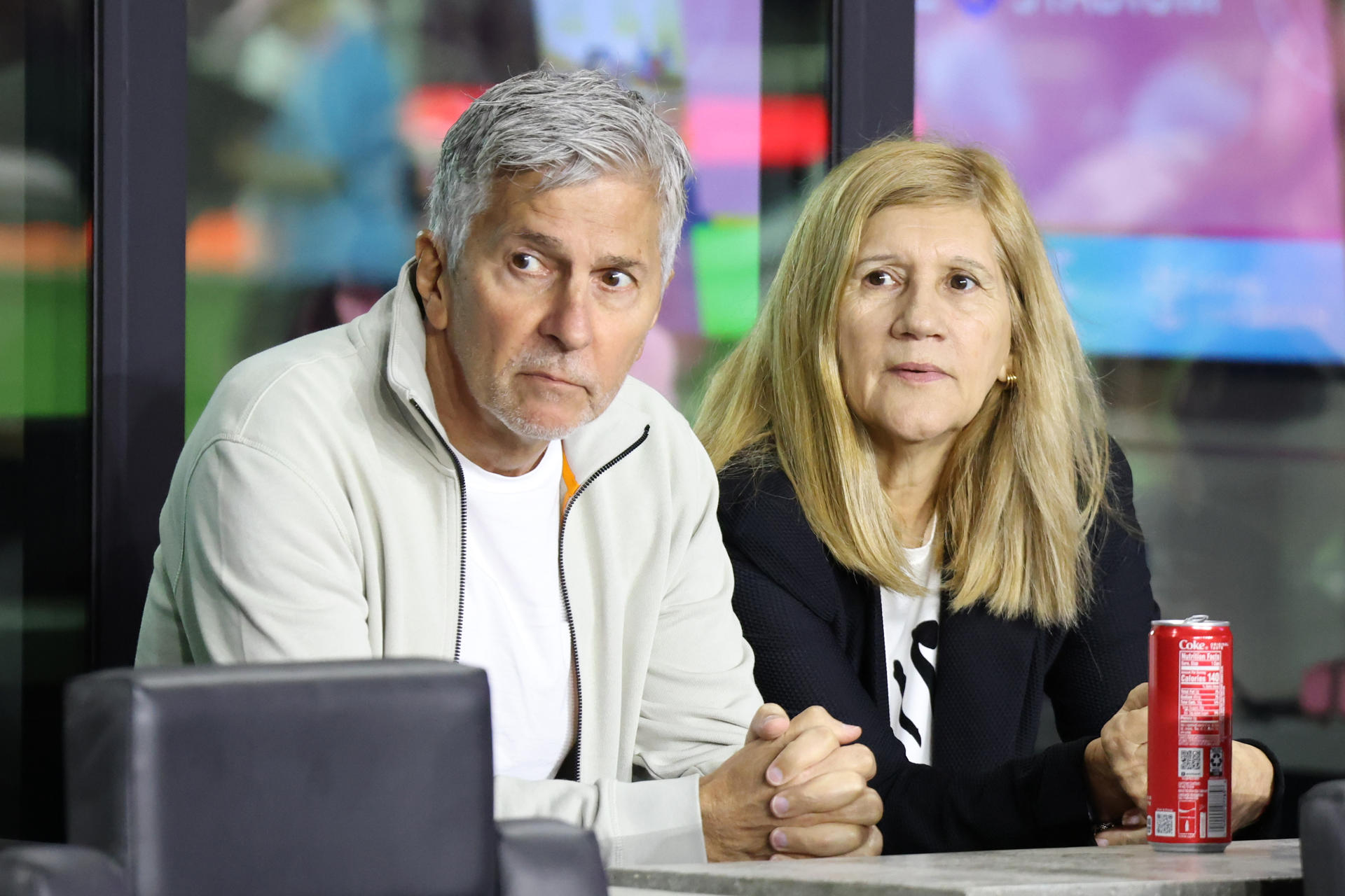Los padres de Lionel Messi, Jorge Messi (i) y Celia Cuccittini, en una imagen de archivo. EFE/ Giorgio Viera