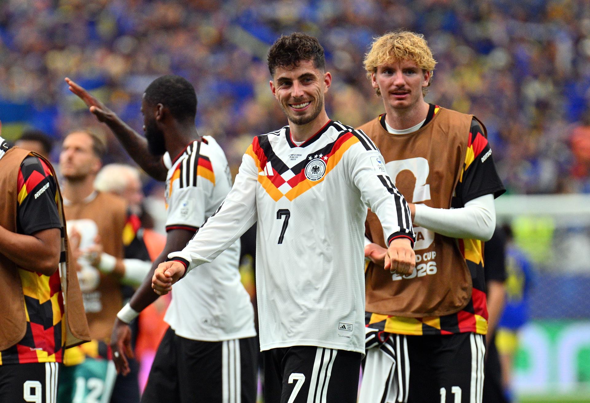 El juagdor alemán Kevin Havertz tras marcar a Curacao, en Houston, USA. EFE/EPA/SAM WASSON