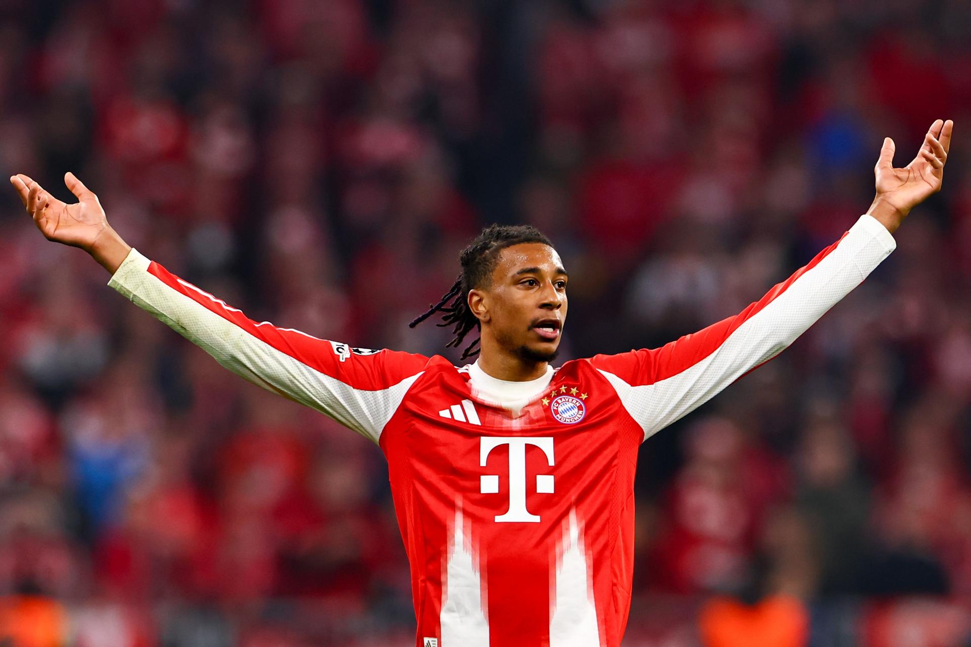 ¿Madrid o Múnich? ¿Cuál es el futuro de Michael Olise? Fotografía de Anna Szilagyi, en la que puede verse en una imagen de archivo del pasado 15 de abril al futbolista del Bayern Múnich Michael Olise, que debutará en el Mundial con Francia. EFE