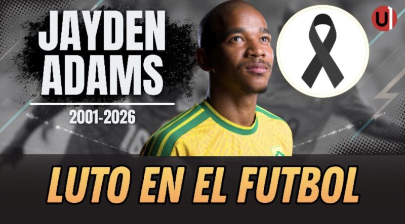 Muere Jaden Adams a los 25 años y el fútbol sudafricano está de luto