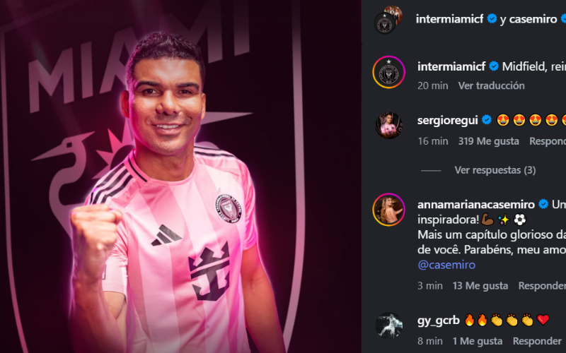 Inter Miami anuncia el fichaje de Casemiro. Captura de pantalla.