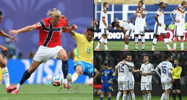 Ausencia histórica de Brasil, Alemania e Italia en cuartos de final