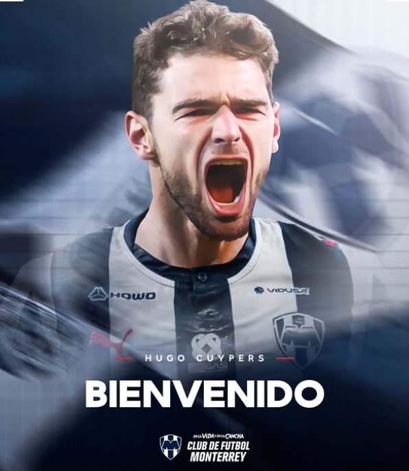 Hugo Cuypers ya es nuevo jugador de Rayados para el Apertura 2026