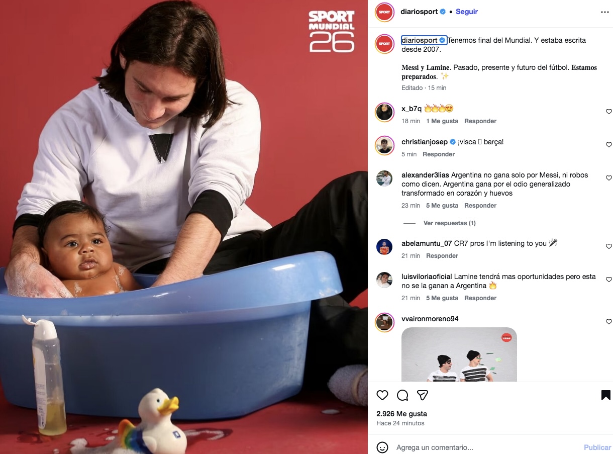 La foto: La historia detrás de Messi bañando a Lamine Yamal