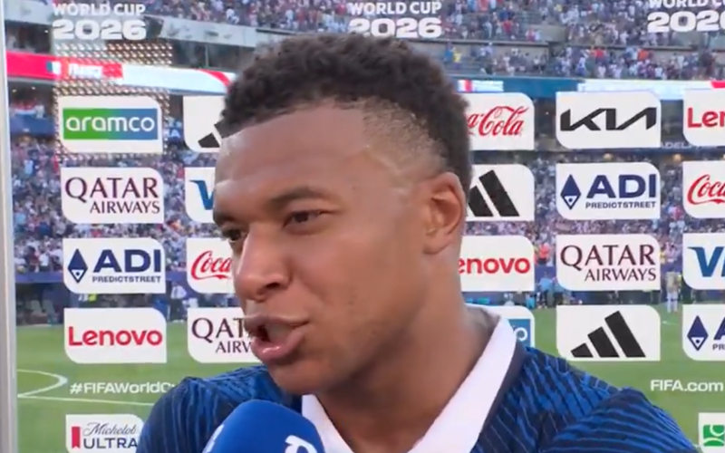 Declaraciones post-partido de Kylian Mbappé. Captura de pantalla.