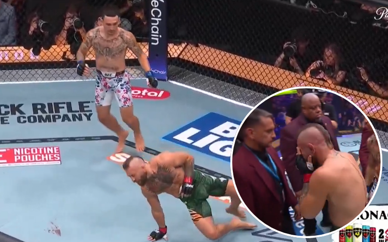 Derrota de Conor McGregor en su regreso a la UFC. Captura de pantalla.