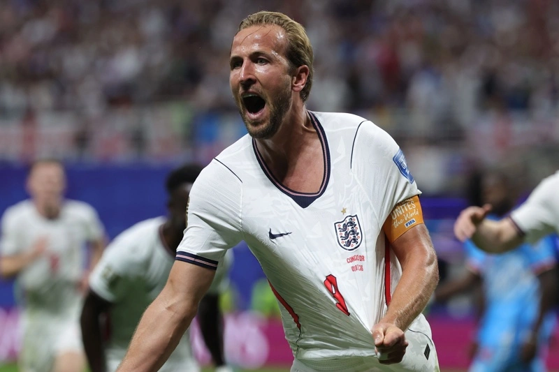 ATLANTA (Estados Unidos), 01/07/2026.- Harry Kane, de Inglaterra, celebra tras marcar el gol que ponía el 2-1 durante el partido de dieciseisavos de final de la Copa Mundial de la FIFA 2026 entre Inglaterra y la República Democrática del Congo, en Atlanta, EE. UU., el 1 de julio de 2026. EFE/EPA/CRISTOBAL HERRERA-ULASHKEVICH