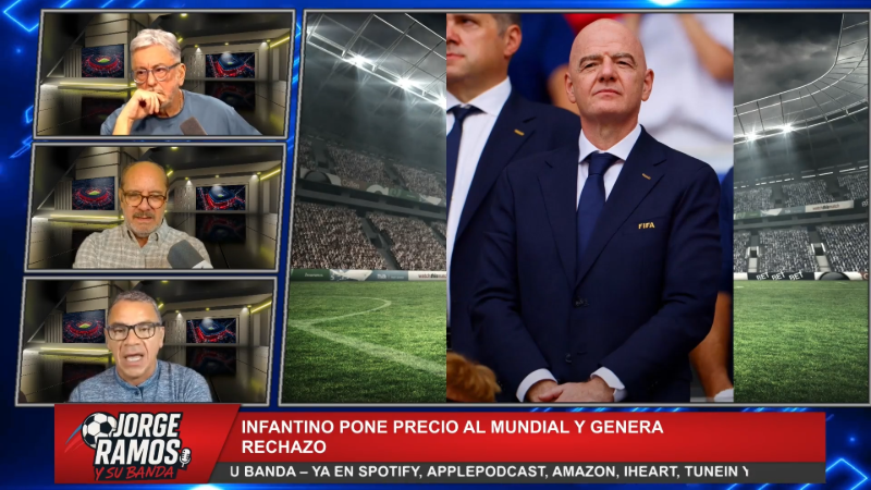Jorge Ramos y su Banda analizan la posible privatización del Mundial. Captura de pantalla.