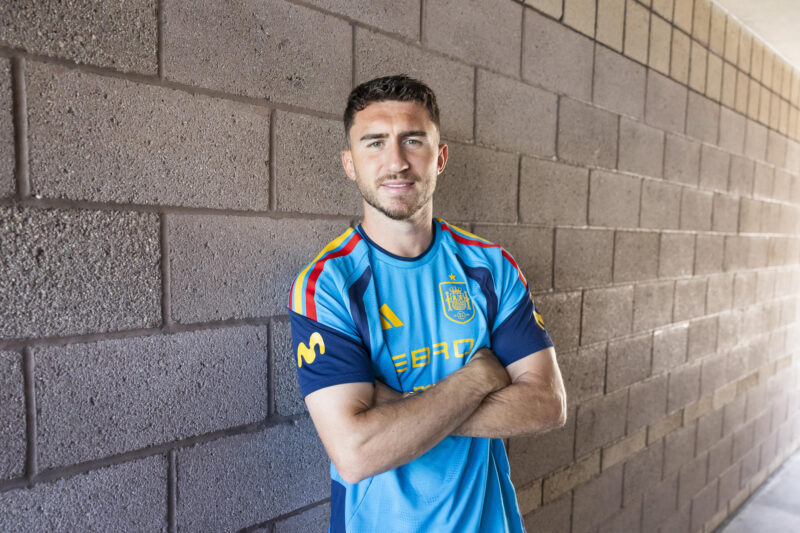 El jugador de la selección española, Aymeric Laporte, durante la entrevista que ha ofrecido este miércoles a la Agencia Efe. EFE/Lavandeira jr.