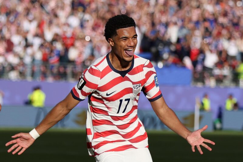Malik Tillman anotó el segundo gol de Estados Unidos ante Bosnia y Herzegovina en partido del Mundial 2026 jugado en San Francisco. EFE/EPA/BENJAMIN FANJOY