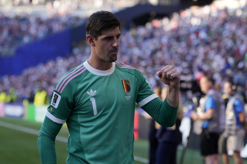 Courtois celebra la victoria ante Estados Unidos. EFE/EPA/STEPHEN BRASHEAR