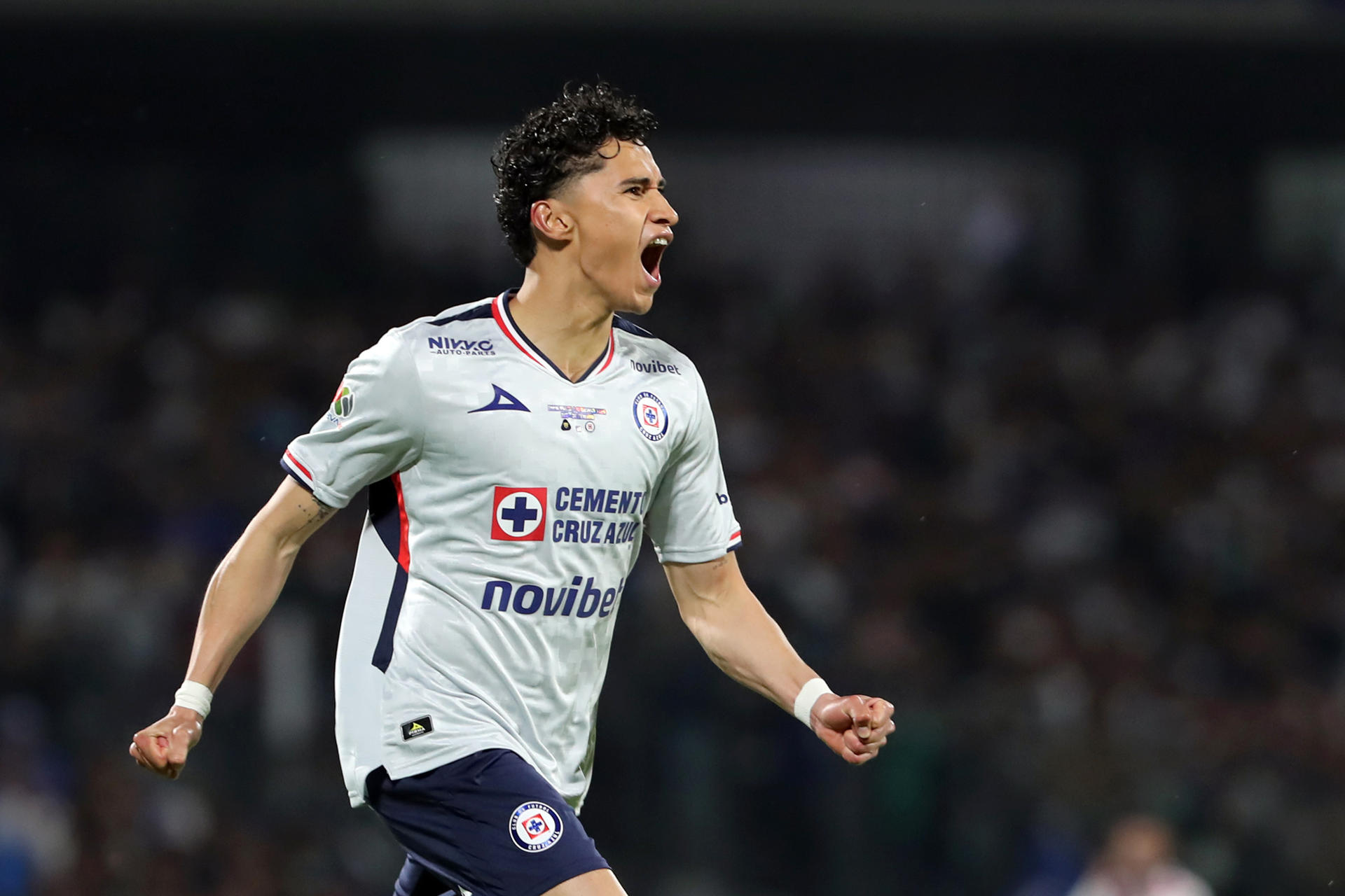 Angel Márquez de Cruz Azul celebra un gol. Imagen de archivo. EFE/Mario Guzmán