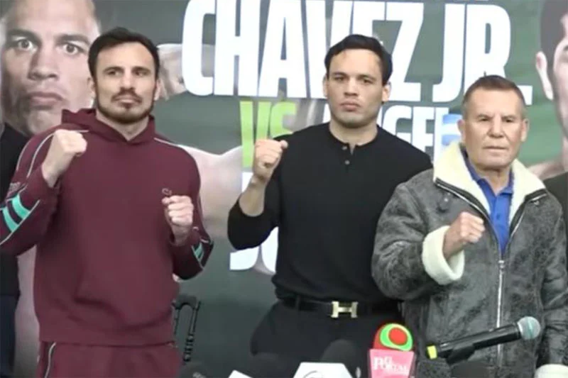 Julio César Chávez Jr. y Omar Chávez, hijos del excampeón mundial Julio César Chávez González