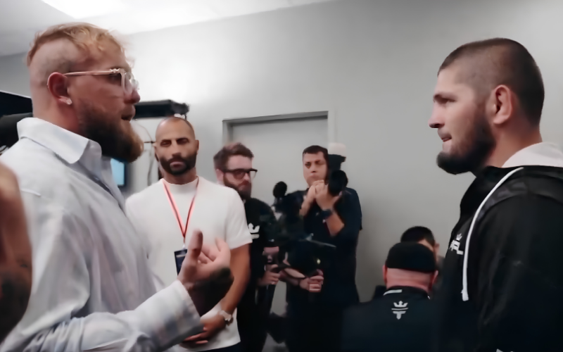 Jake Paul y Khabib Nurmagomedov. Captura de pantalla.
